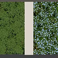 Green Plant Background Wall With White Flowers For Interior Decoration