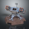 rocket turret anti-aircraft rocket sci-fi anti-aircraft gun rocket tower 3d model