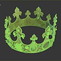 Golden Crown Decorative Household Item With Intricate Floral Patterns Colorful Gemstone Inlays
