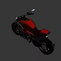 Black and Red Motorcycle With Modern Sleek Body Design Sporty Seat And Alloy Wheels