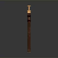 Handcrafted Vintage Weapon With Brown Leather Handle And Sharp Metal Blade Design