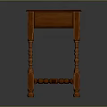 Traditional Wooden Console Table With Single Drawer And Ornate Carved Legs