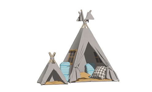 Tent camping park landscape tent camping tent 3d model