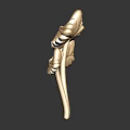 Golden Decorative Brooch With Intricate Floral Design For Fashion Clothing Accessory