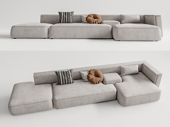 Modern corner sofa multiplayer sofa 3d model