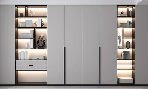 Modern Bookcase Minimalist Bookcase 3d model