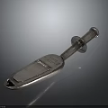 Silver Metal Hand Tool With Long Handle And Flat Head Design Features