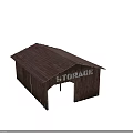Old Weathered Wooden Store Building With Red Roof Wooden Columns And Front Bench Design