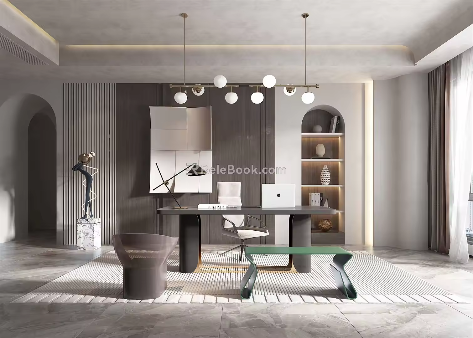 Modern study 3d model