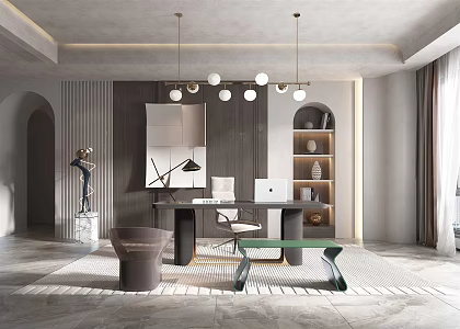 Modern study 3d model