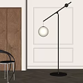 Middle-style spherical floor lamp 3d model