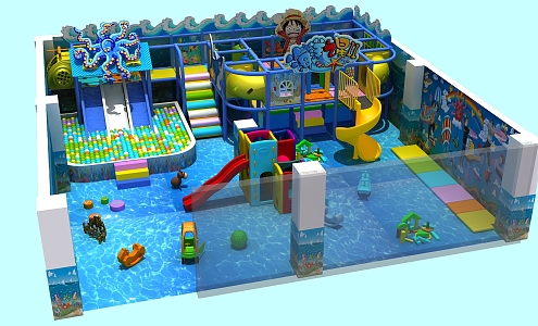 Modern Amusement Equipment Naughty Castle Ocean 3d model