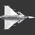 White Fighter Jet Model With Detailed Cockpit And Landing Gear Design