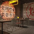 Charcoal Fire Restaurant With Barbecue Lobster Drinks Outdoor Seating Lanterns String Lights