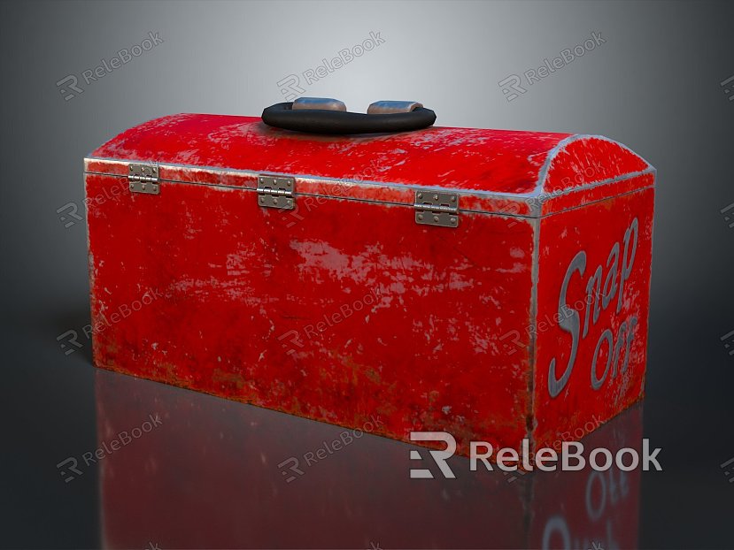 Tool Box Iron Box Iron Box Iron Trunk Box Box Box Luggage Leather Box Leather Box Container model