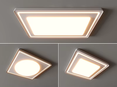 Different Shapes Of Ceiling Lights For Home 3d model