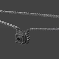 Mechanical Chain Gear Assembly With Metal Shaft And Industrial Components