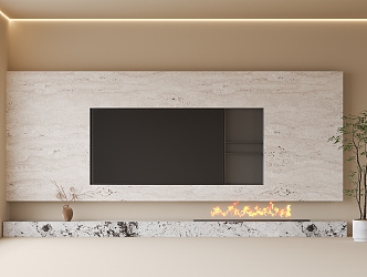 Modern TV background wall TV wall 3d model