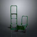 Sturdy Green Industrial Hand Trucks With Wheels For Efficient Cargo Transport