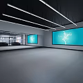 Modern Open Concept Fitness Gym Space With Workout Equipment And Design Elements