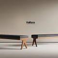 Middle Ancient Silent Sofa Stool Fabric Sofa Stool Bench 3d model