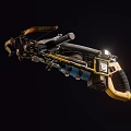 Mechanical Crossbow With Yellow Black Components Chain Mechanism And Metal Structure