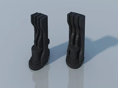 Durable Swing Door Hardware Components Black Metal Hinges For Home Installation 3d model
