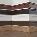 Multi Colored Stacked Decorative Lines for Interior Corner Wall Trim