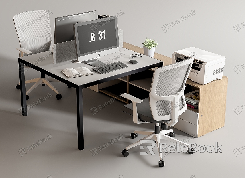 Modern Office Desk and Chair Office Desk and Chair Staff Station Computer Desk and Chair model