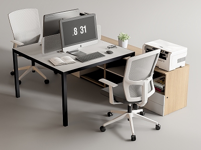 Modern Office Desk and Chair Office Desk and Chair Staff Station Computer Desk and Chair model