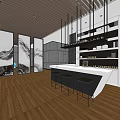 Modern Fitness Gym Interior With Workout Equipment Sofa Coffee Table Relaxation Area And Wooden Flooring