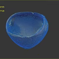 Artisanal Rustic Ceramic Bowl With Yellow Green Glaze And Textured Surface