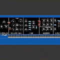 Blue Electronic Keyboard with Control Panel Knobs Buttons and Black White Keys
