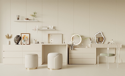 cream wind dresser 3d model