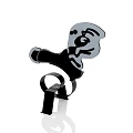 Cartoon Character Shaped Toy Building Block With Black And Gray Design