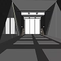 Modern Gym Group Exercise Room 3d model