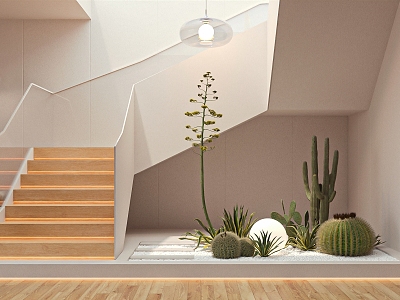 Modern Stairwell Cyber Celebrity Stairwell Landscape 3d model