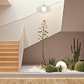 Modern Stairwell Cyber Celebrity Stairwell Landscape 3d model