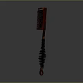 Handcrafted Wooden Comb With Decorative Spiral Handle And Classic Design