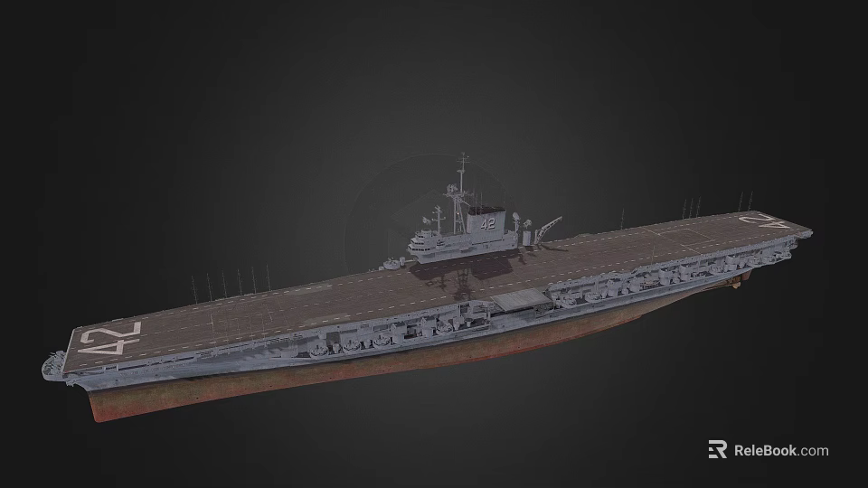 Game Movie Character Featuring 3D Aircraft Carrier Model With Detailed Design 3d model 