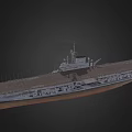 Game Movie Character Featuring 3D Aircraft Carrier Model With Detailed Design