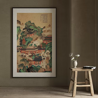 Chinese decorative painting 3d model