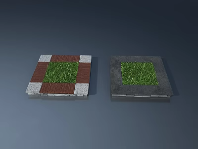 Tree Pool Sitting Stool Tree Pool Flower-bed 3d model