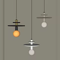 Modern Pendant Chandeliers With Spherical Illuminated Bulbs And Circular Decorative Bases