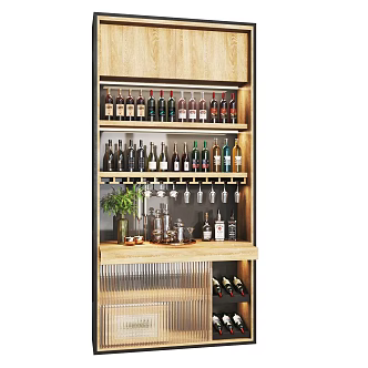 Modern Wine Cabinet 3d model