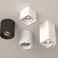 Modern Design Black And White Cylindrical Square Downlights Spotlights For Home Lighting