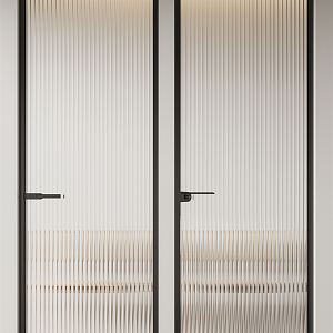 Modern swing door Changhong glass door 3d model