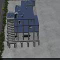 Modern Multi Storey Industrial Factory Building With Steel Structure Roof Ventilation Systems And Open Area Roads