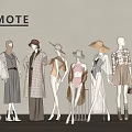 MOTE Clothes Display On Mannequins With Neutral Tones And Elegant Styles