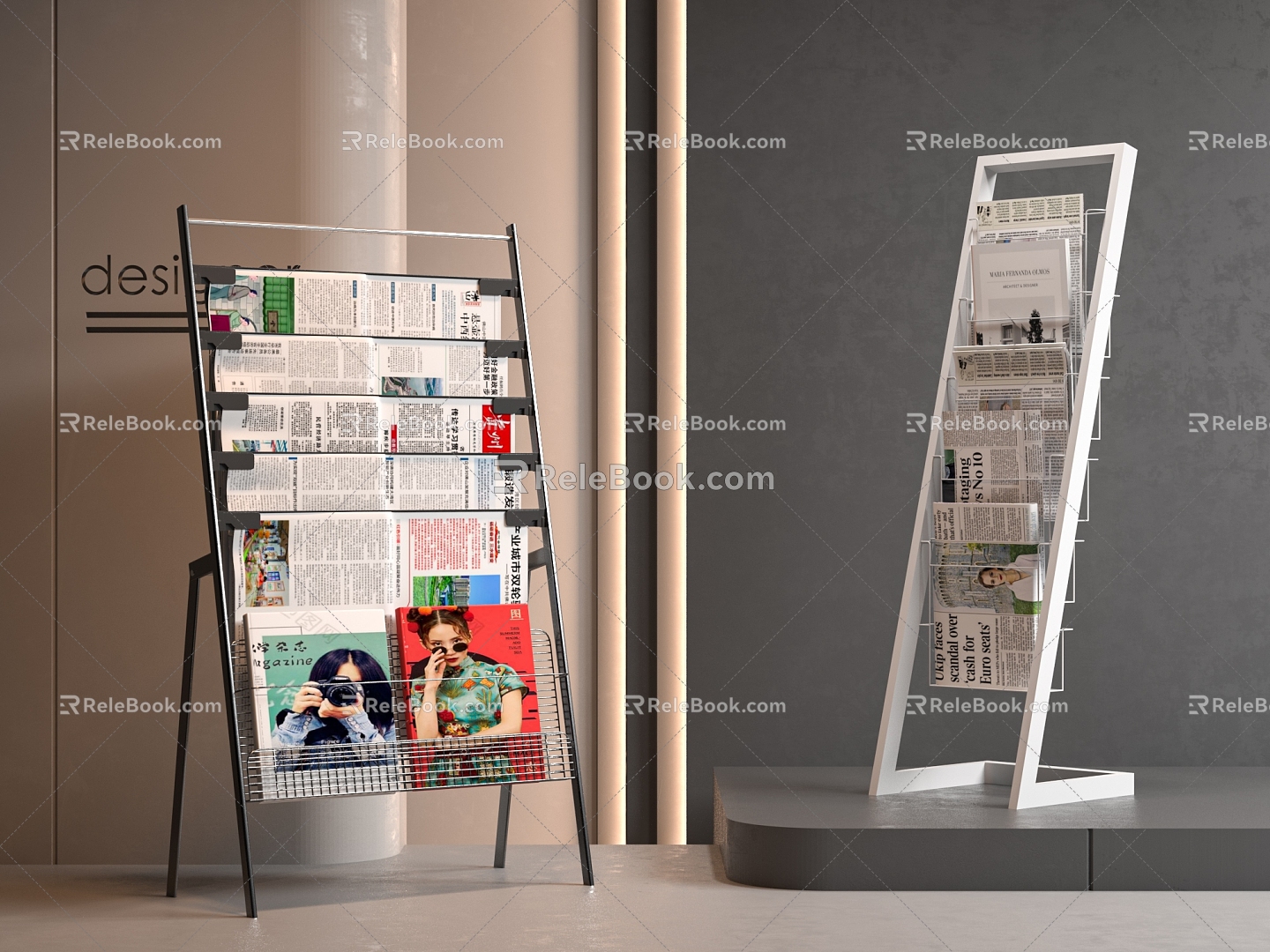 Newspaper rack 3d model